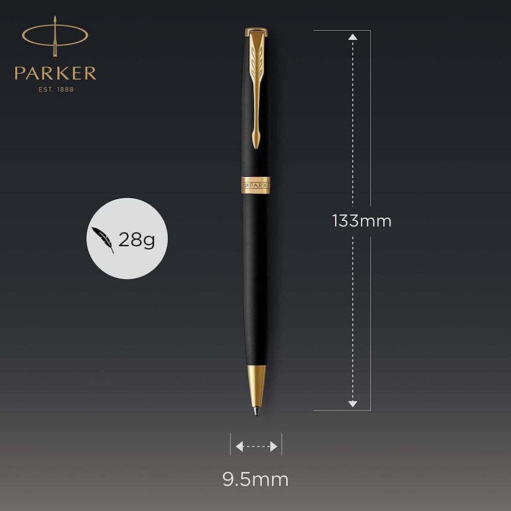 Шариковая ручка  Parker Sonnet Matte Black GT BP с логотипом Шариковая ручка  Parker Sonnet Matte Black GT BP с логотипом Фото 4